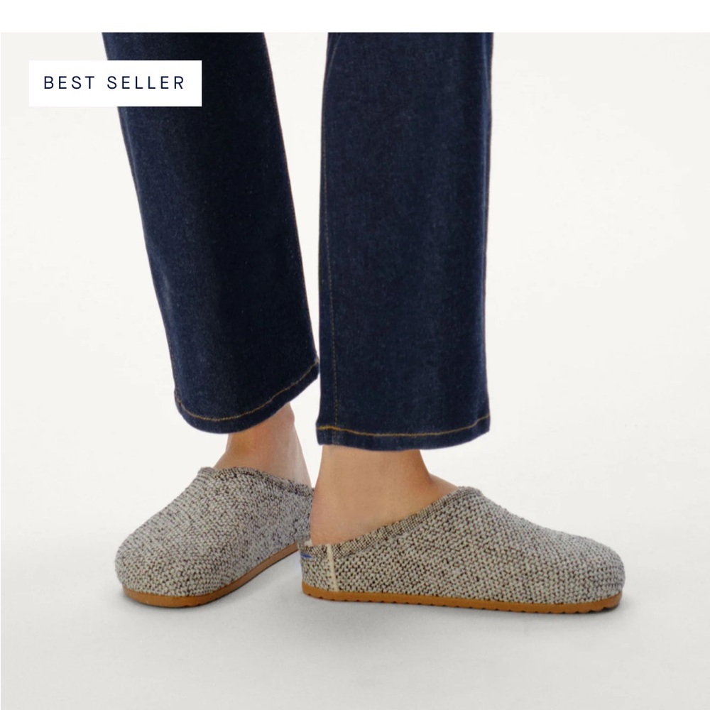 Rothy's Black and White The Cozy Clog Cookies and Cream Boucle size 5